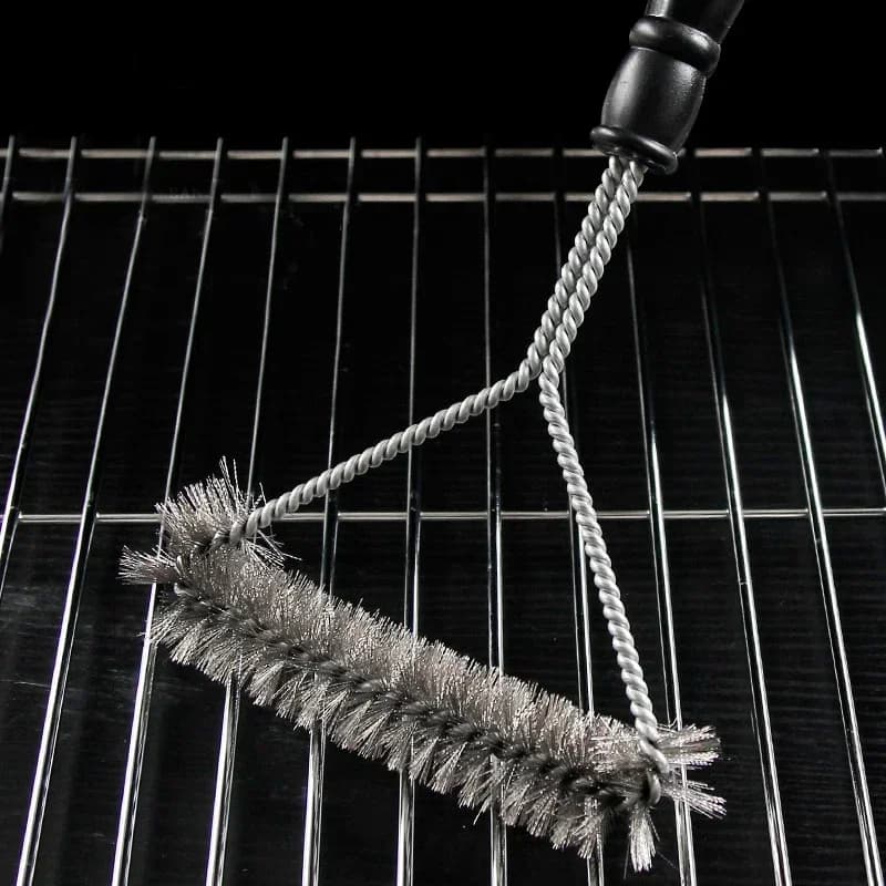 ステンレス製BBQクリーニングブラシ こびりつき防止 バーベキュー用ワイヤーブラシ