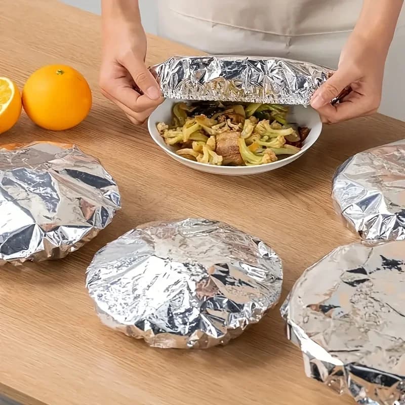 アルミホイル 保温ボウルカバー 10/100枚セット 耐熱 保温・保冷 食器カバー 食品用ラップ