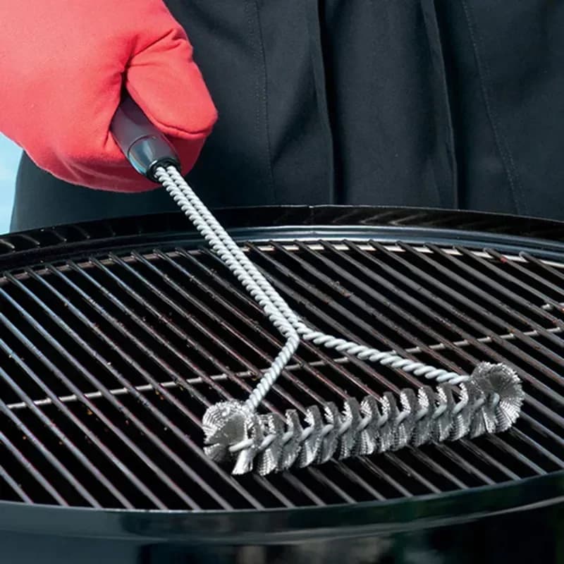 ステンレス製BBQクリーニングブラシ こびりつき防止 バーベキュー用ワイヤーブラシ