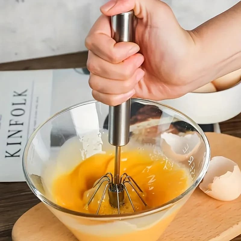 ステンレス製 半自動泡立て器 エッグビーター キッチン・製菓用