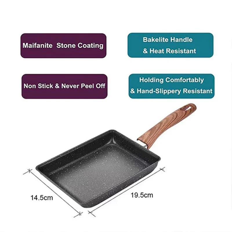 卵焼き器 ノンスティック加工 四角いフライパン 玉子焼き器 調理器具付き