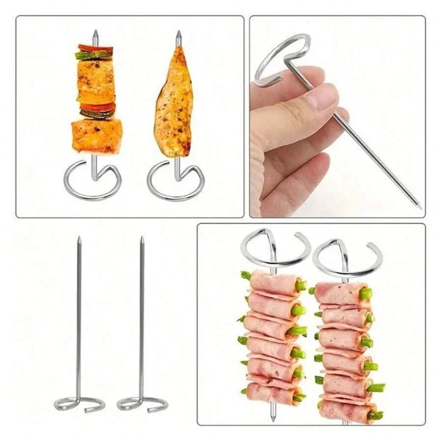ステンレス製 バーベキュー串 10/20/30本セット 再利用可能 焼き串