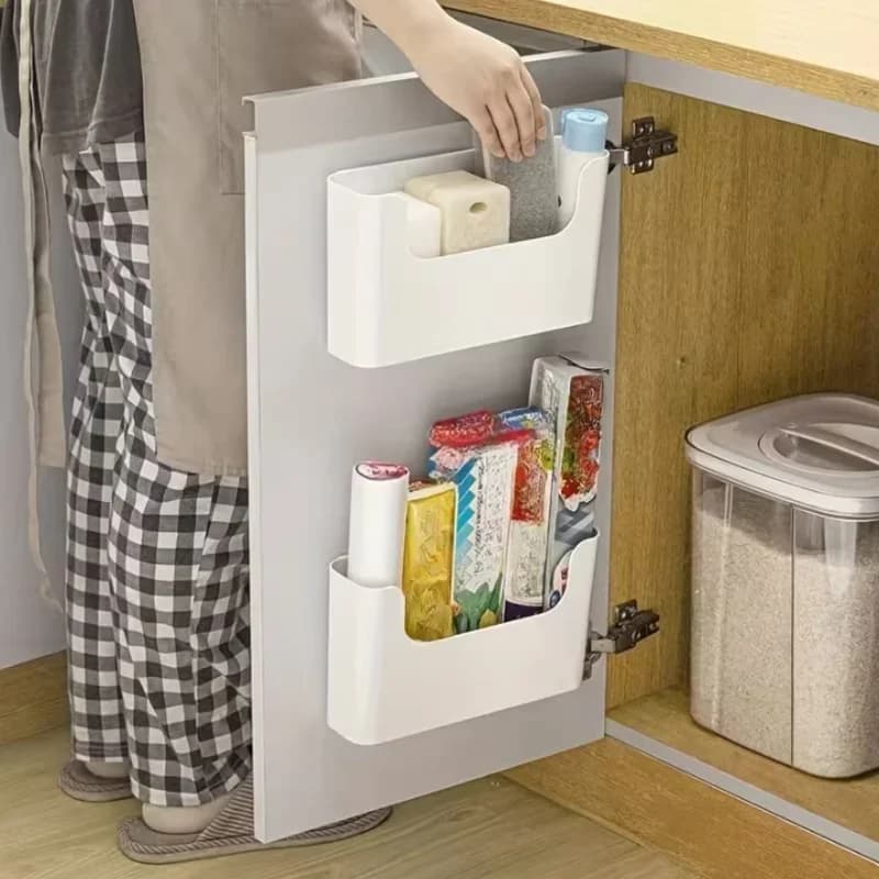 扉掛け収納ボックス ラップ・保存袋・バス用品用ホルダー