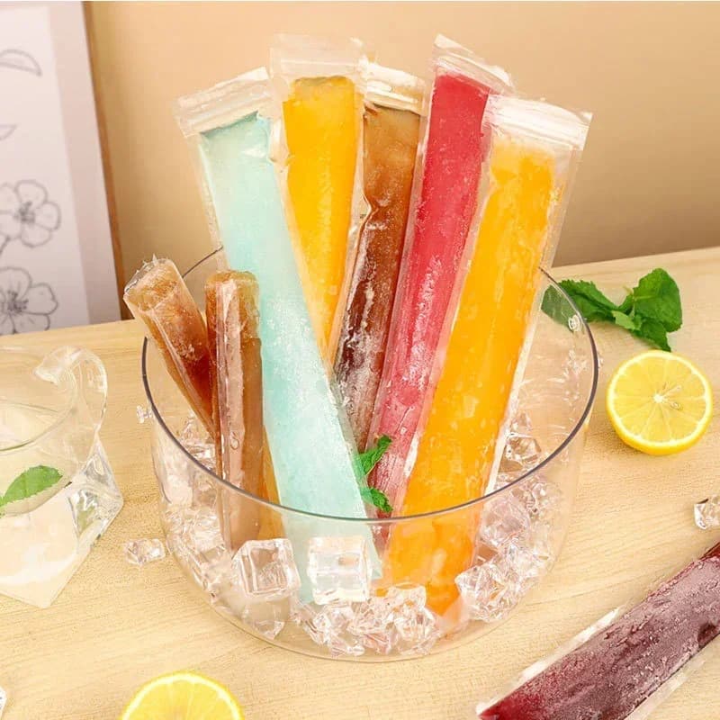 使い捨て透明アイスキャンディー袋 自作アイス用パック 50/100/200枚セット