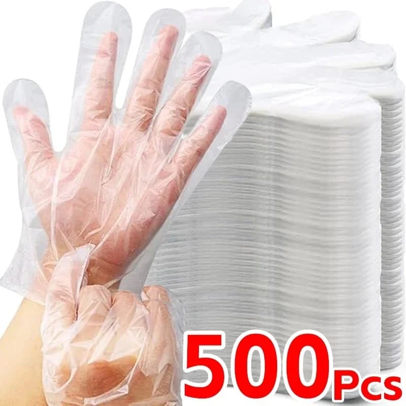 透明使い捨てビニール手袋 ラテックスフリー 料理・掃除・BBQ用 食品衛生対応手袋