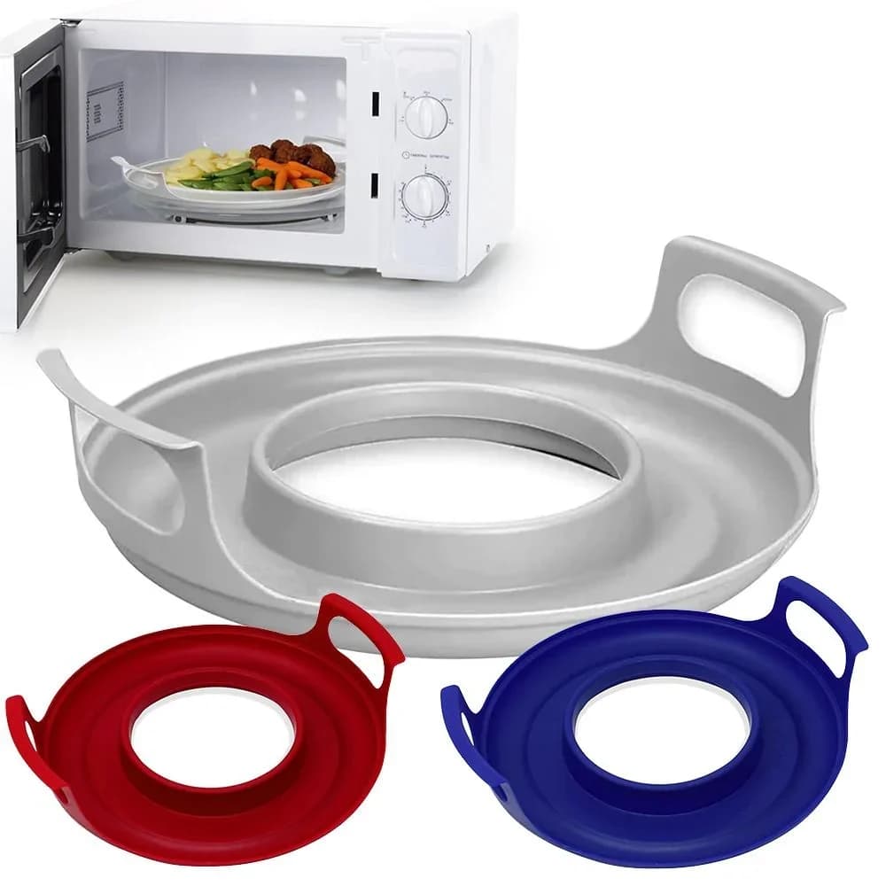電子レンジ用 プレートトレイ 変形防止 PP製 スチームホルダー・ボウルホルダー