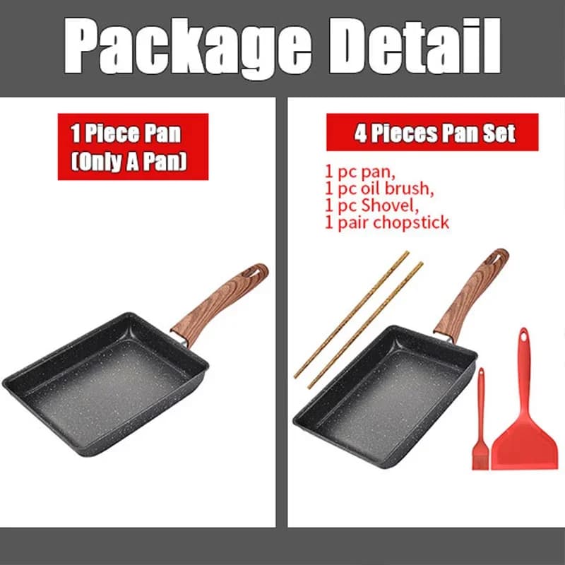 卵焼き器 ノンスティック加工 四角いフライパン 玉子焼き器 調理器具付き