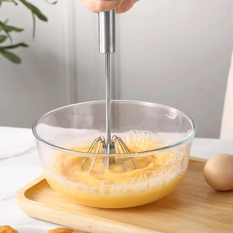 半自動泡だて器 手動回転式 クリームミキサー 製菓道具 キッチン用品 卵液・ケーキ生地用