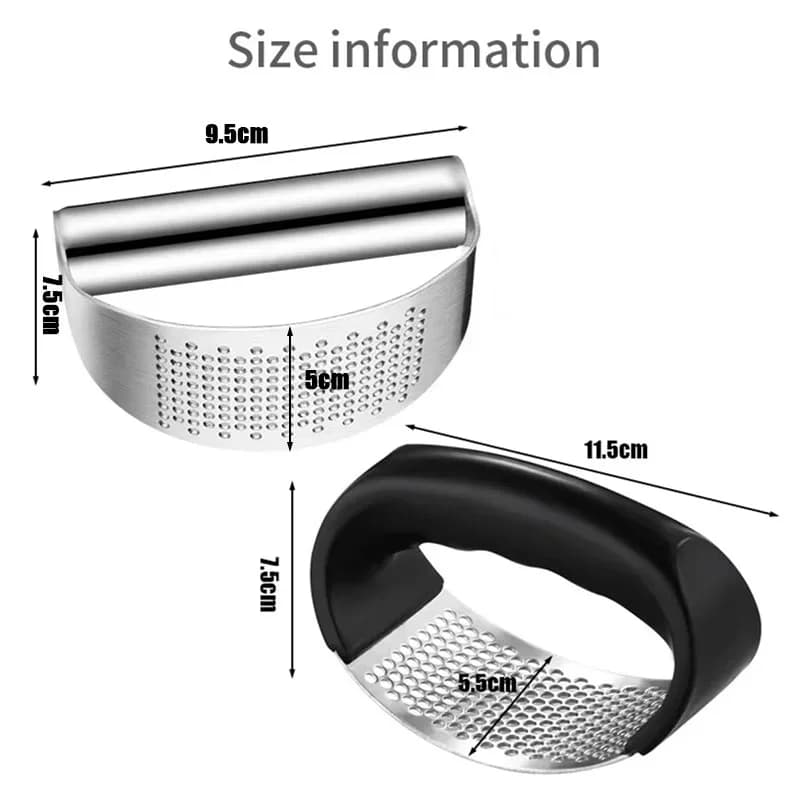 ステンレス製 ガーリックプレス ニンニク・生姜絞り器 ロッカー型 みじん切り器