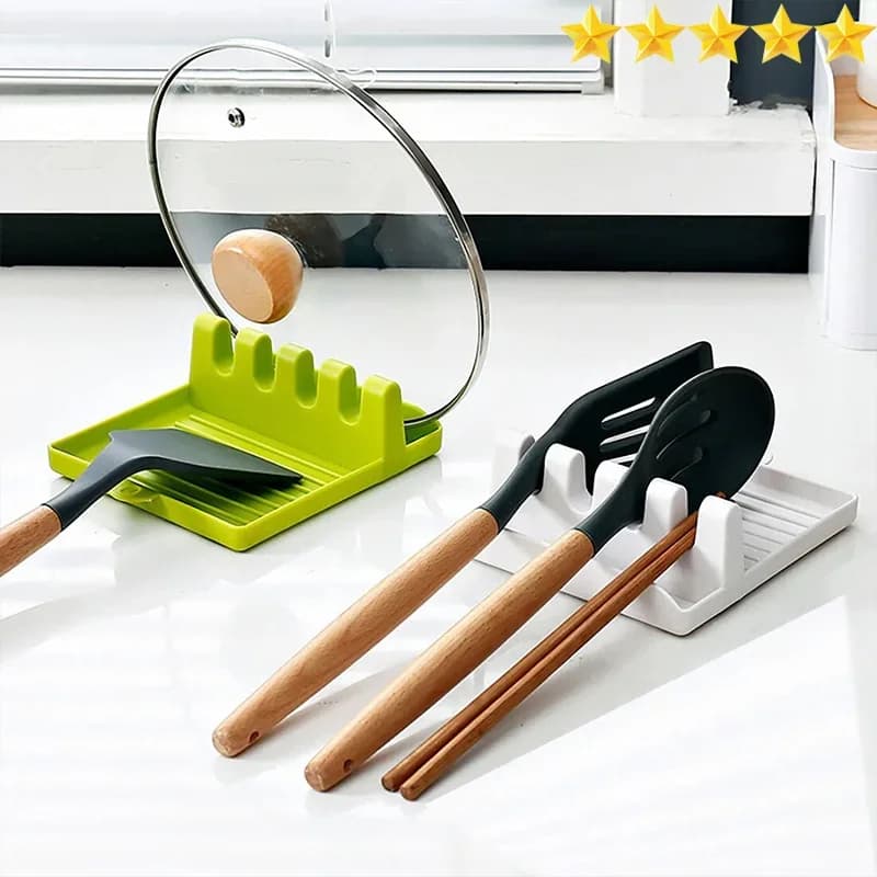 【人気商品】鍋蓋＆お玉スタンド 調理器具ホルダー スプーンレスト 菜箸置き 1点