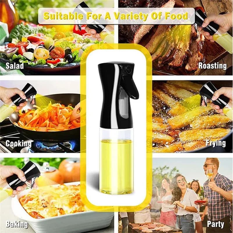 オイルスプレーボトル 100/200/300/500ml 霧吹き 調理用 オリーブオイル ノンフライヤー対応