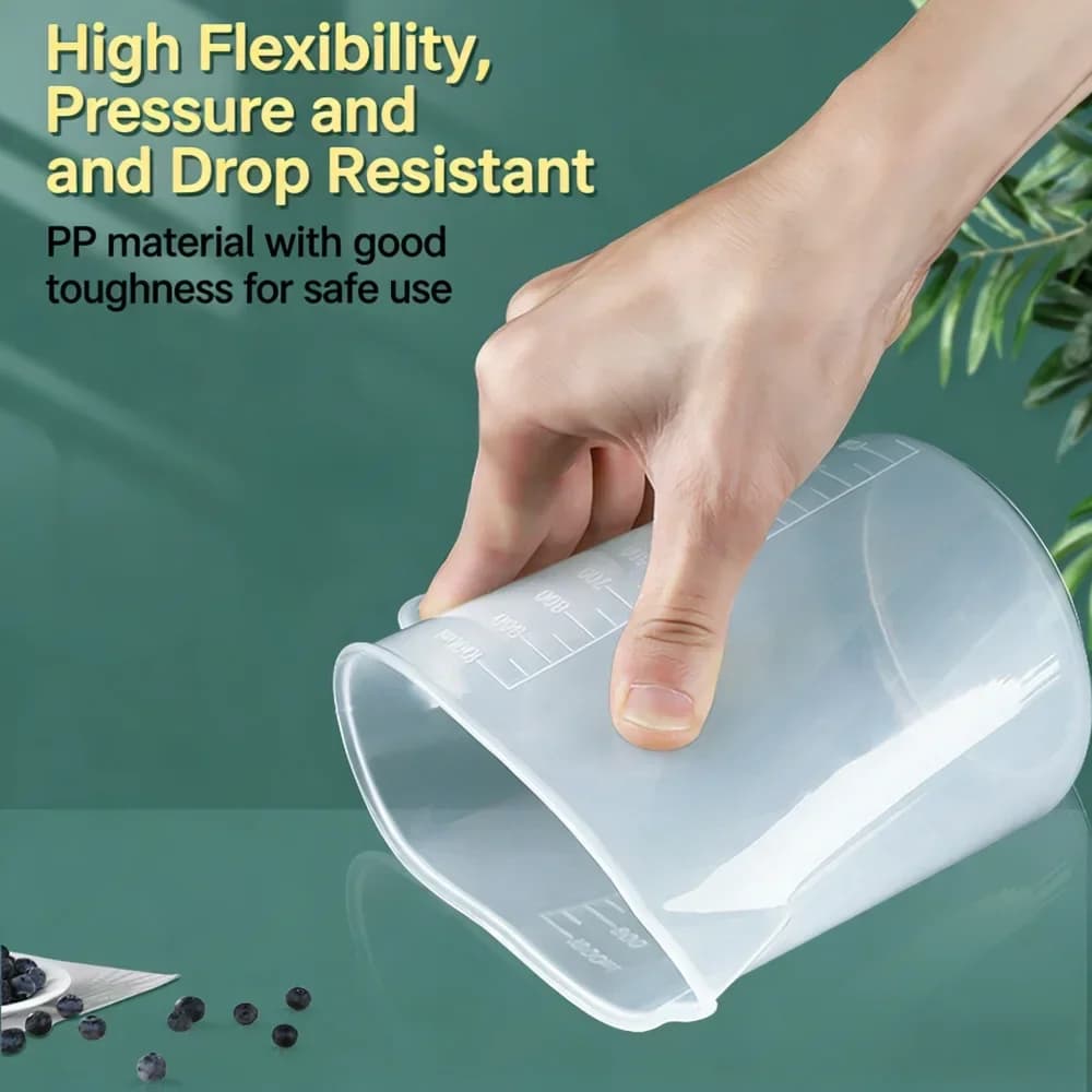 食品グレード 計量カップ 100〜5000ml 目盛り付き 耐熱PC製 プラスチックビーカー