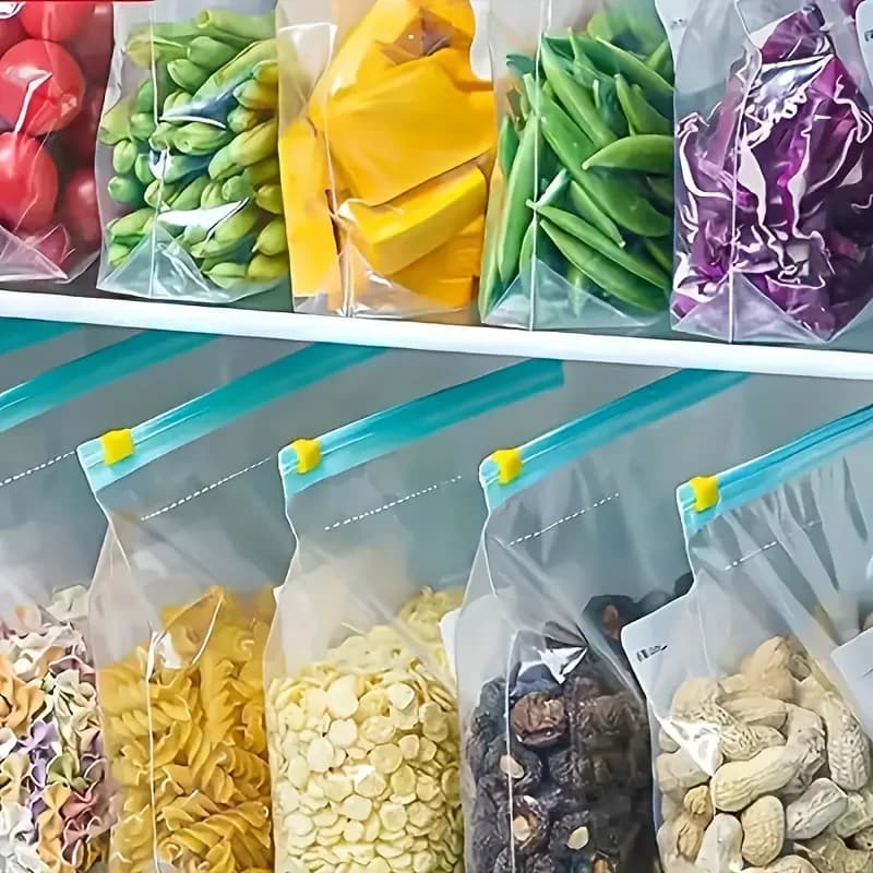 ジッパー式 食品保存バッグ 10〜90枚セット 鮮度保持・液漏れ防止 冷凍保存対応