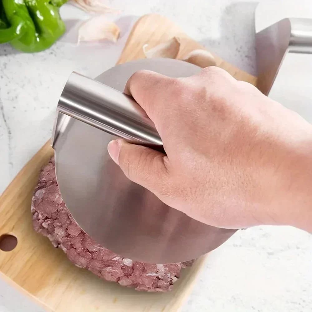 ステンレス製スマッシュバーガープレス | パティメーカー ノンスティック BBQ・グリル用
