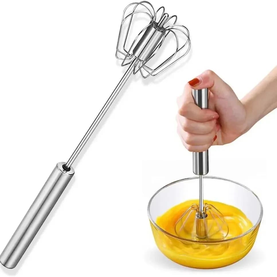 ステンレス製 半自動泡立て器 製菓・料理用エッグビーター