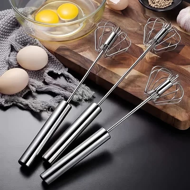 ステンレス製 半自動泡立て器 エッグビーター キッチン・製菓用