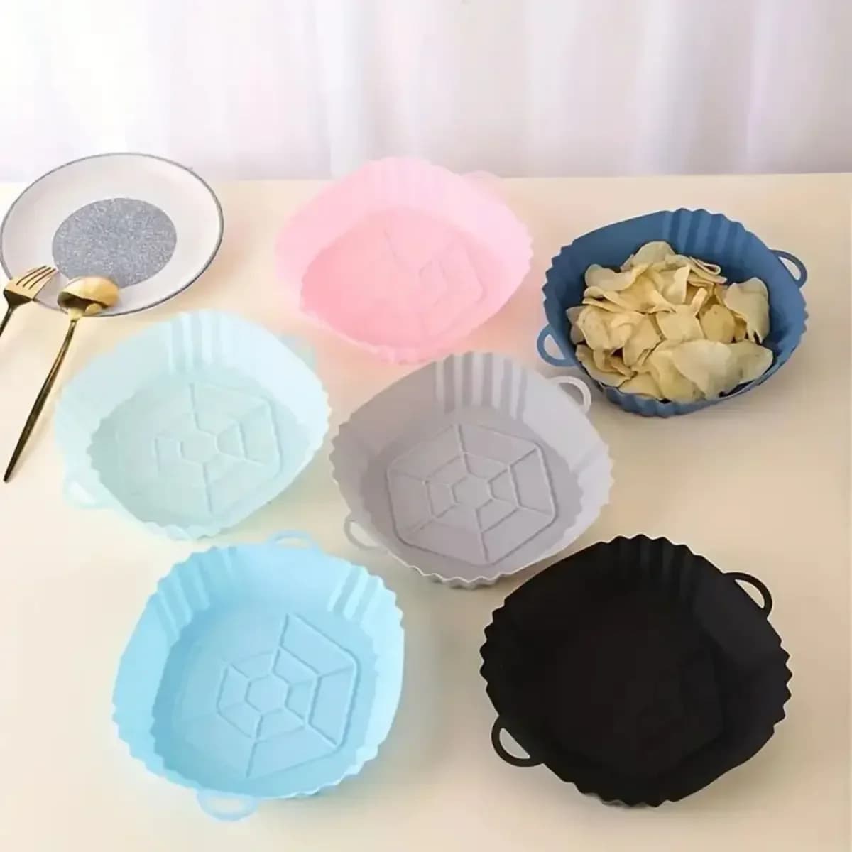 エアフライヤー用 シリコンポット ノンスティック 耐熱クッキングマット