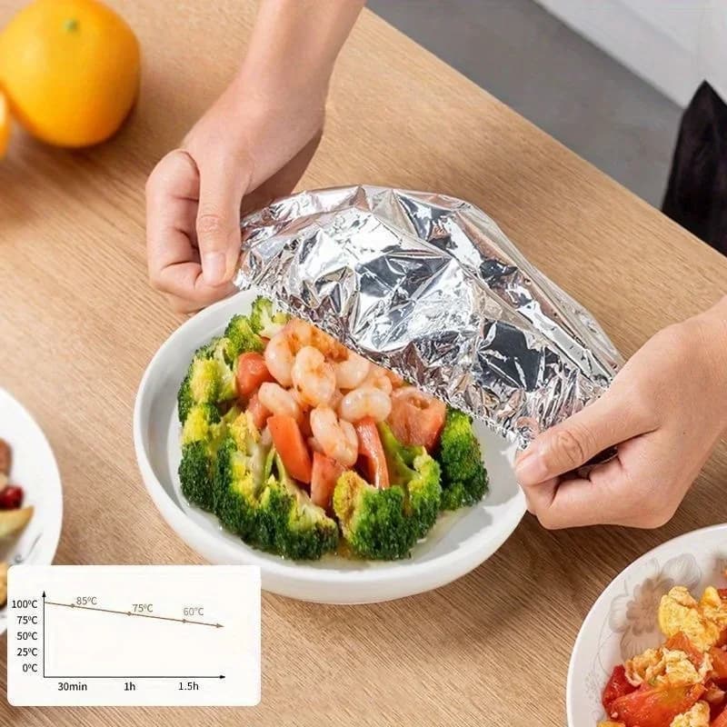 アルミホイル 保温ボウルカバー 10/100枚セット 耐熱 保温・保冷 食器カバー 食品用ラップ