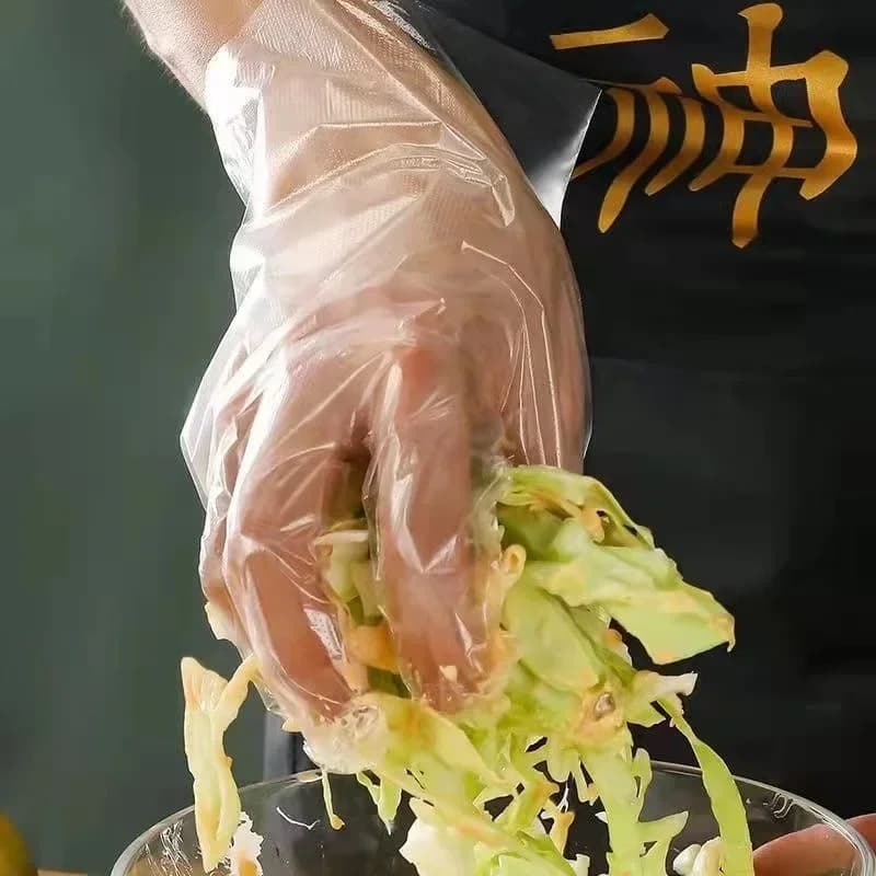 透明使い捨てビニール手袋 ラテックスフリー 料理・掃除・BBQ用 食品衛生対応手袋